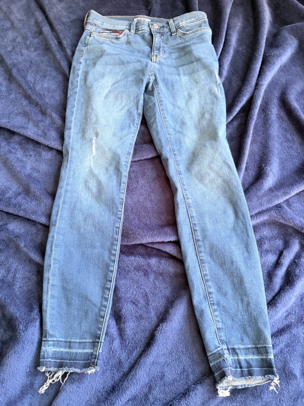 Tommy Hilfiger Light Blue Distressed Jeggings